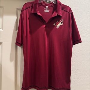 Arizona Coyotes Hockey Men's Performance Polo Short Sleeve Shirt Size Large